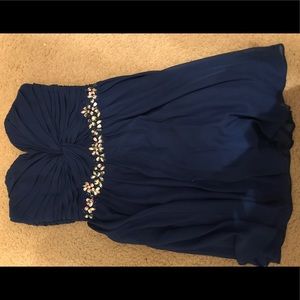 short royal blue homecoming dress